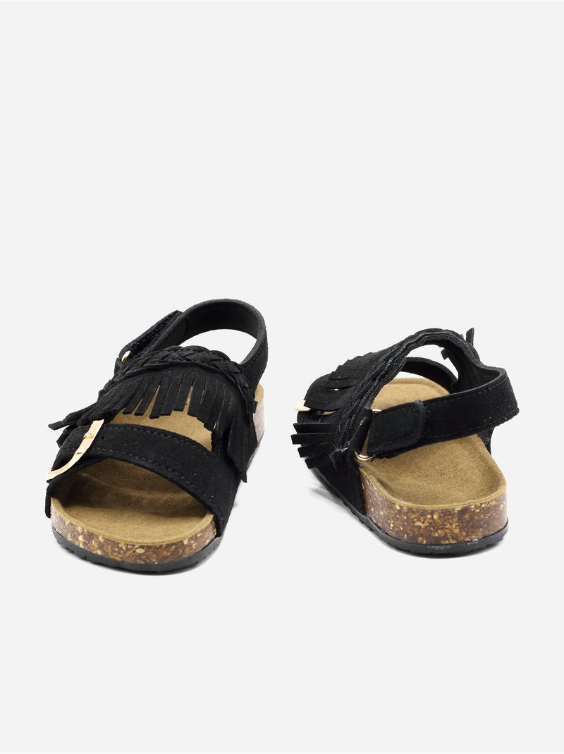Sandalias con velcro Negro - Kiabi