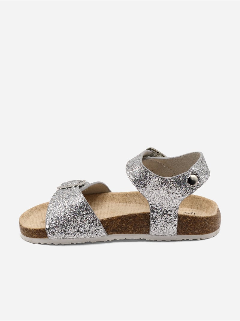 Sandalias con velcro Plata - Kiabi