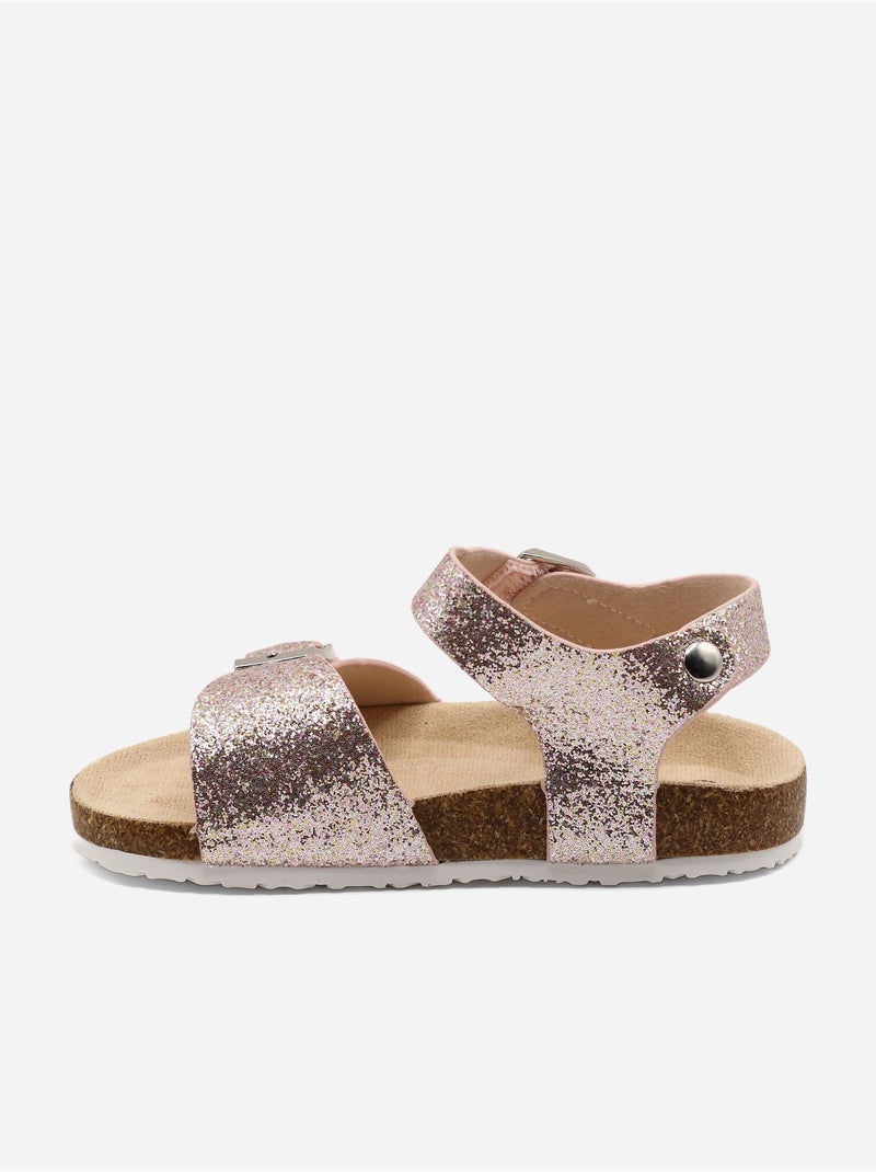 Sandalias con velcro Rosa - Kiabi