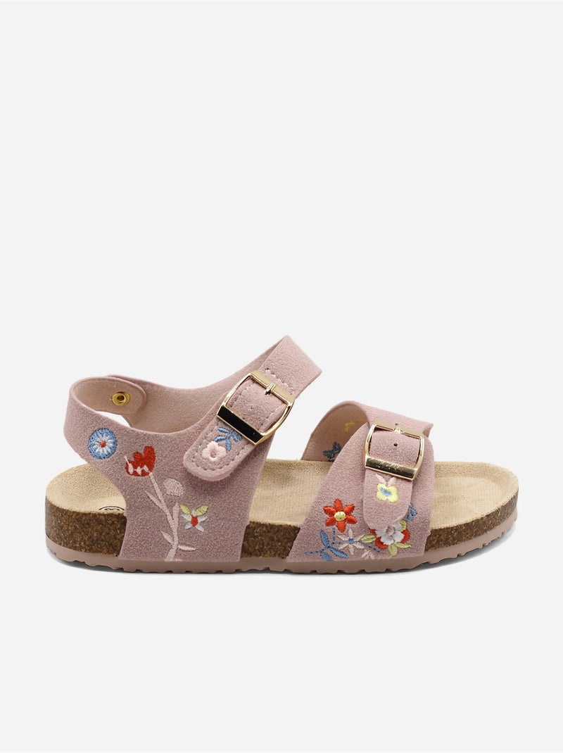 Sandalias con velcro Rosa - Kiabi