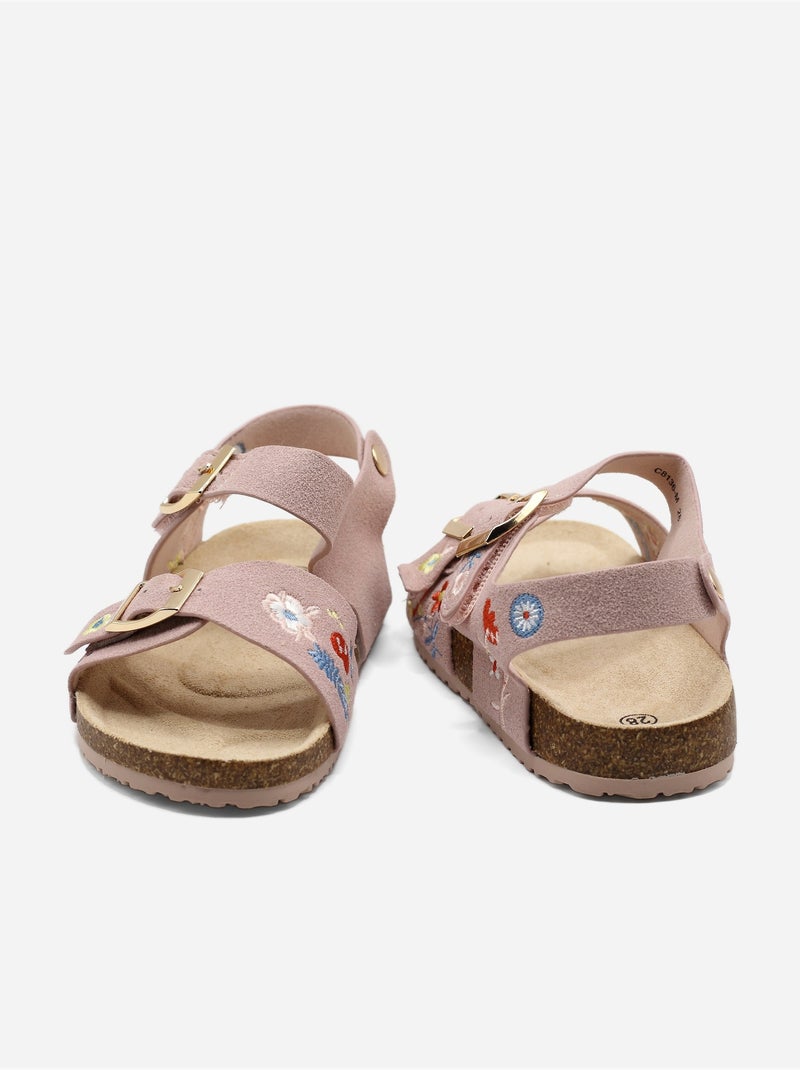Sandalias con velcro Rosa - Kiabi
