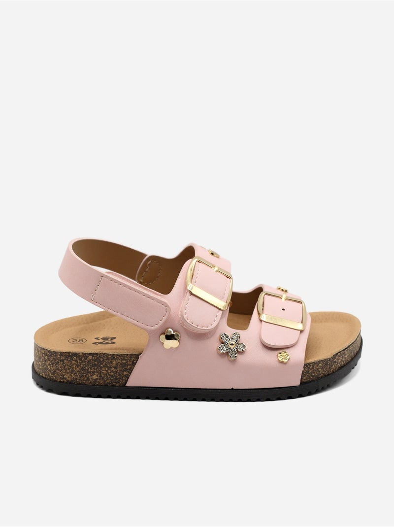 Sandalias con velcro Rosa - Kiabi