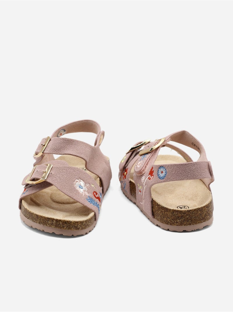 Sandalias con velcro Rosa - Kiabi