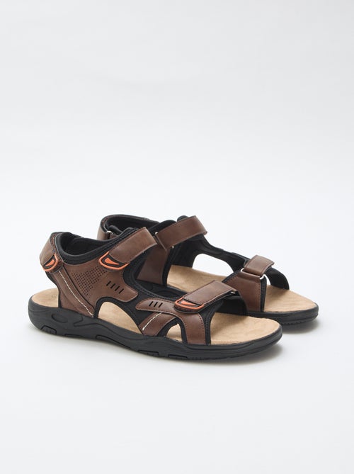 Sandalias con velcro tricolor - Kiabi