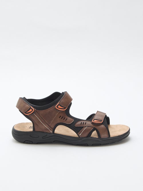 Sandalias con velcro tricolor - Kiabi
