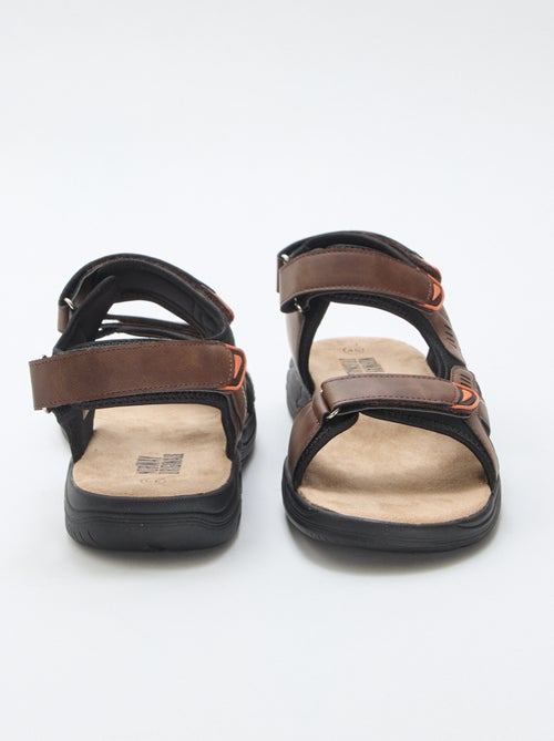 Sandalias con velcro tricolor - Kiabi