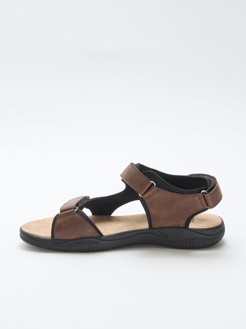 Sandalias con velcro tricolor - Kiabi
