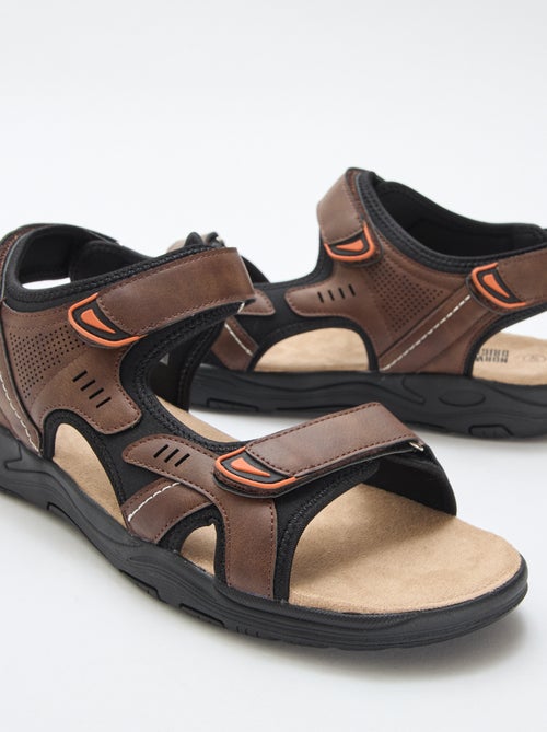 Sandalias con velcro tricolor - Kiabi