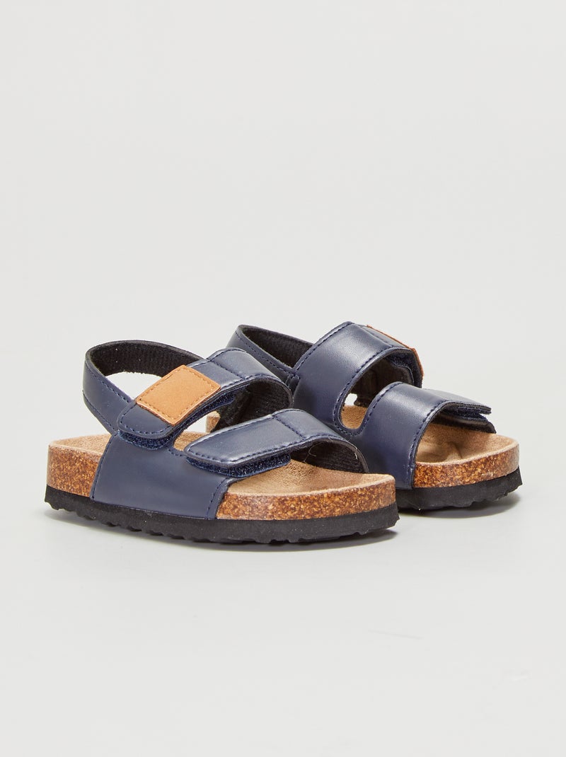 Sandalias con velcros AZUL - Kiabi