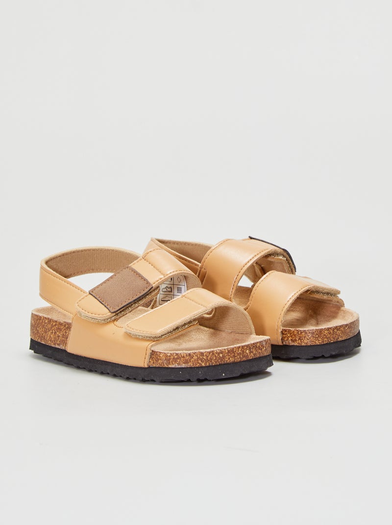 Sandalias con velcros BEIGE - Kiabi
