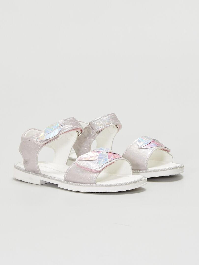 Sandalias con velcros ROSA - Kiabi