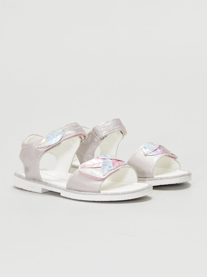 Sandalias con velcros ROSA - Kiabi