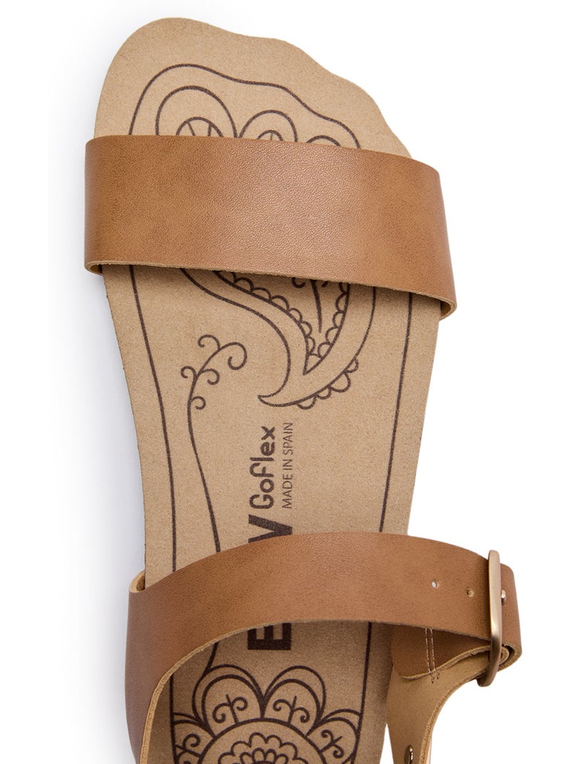 Sandalias conguitos barefoot goflex abiertas Marrón claro - Kiabi