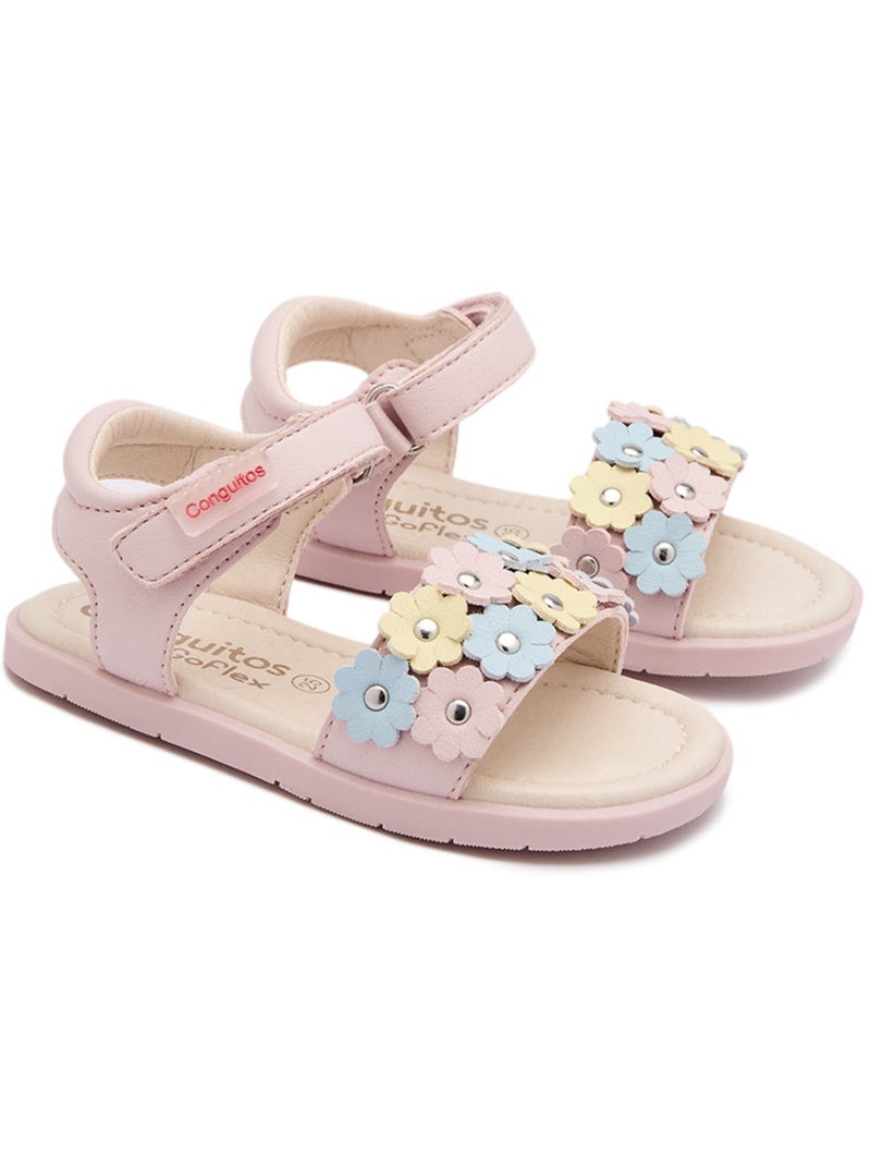 Sandalias conguitos barefoot goflex floral Rosa - Kiabi