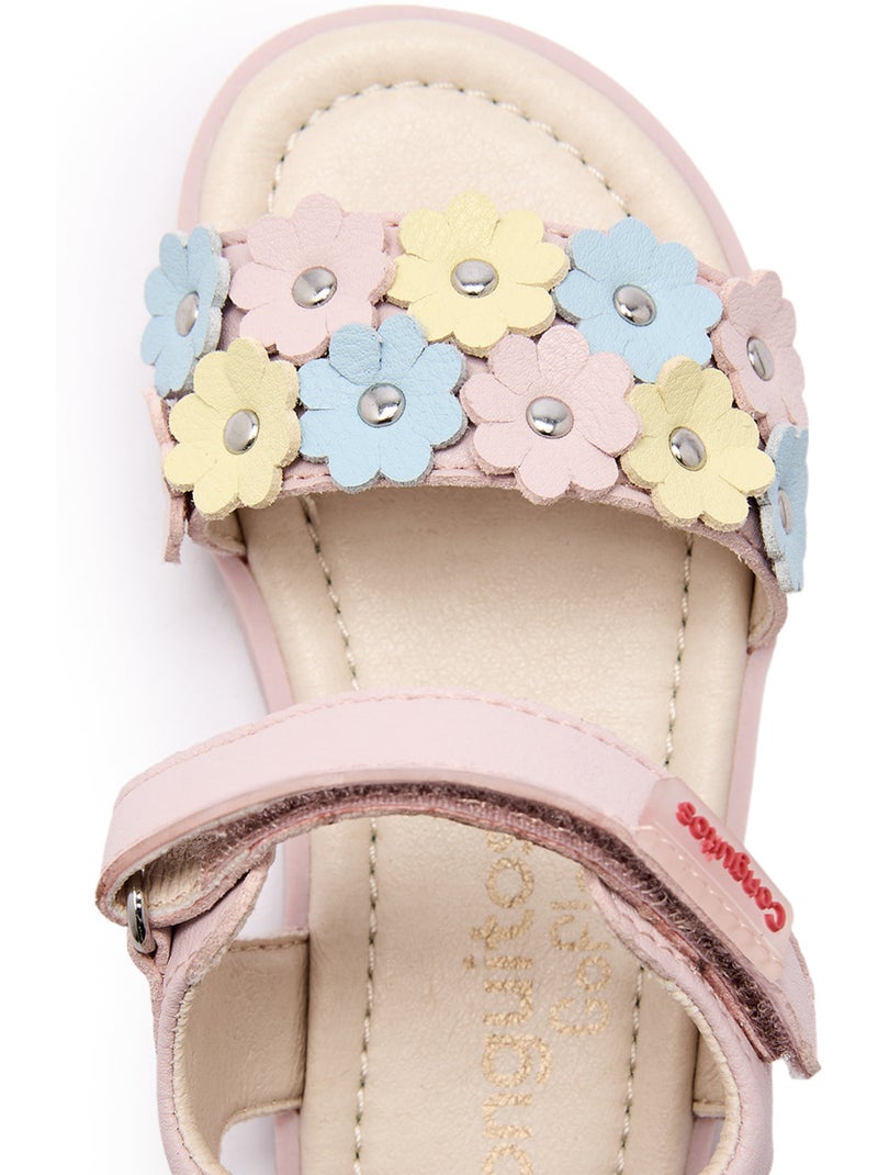 Sandalias conguitos barefoot goflex floral Rosa - Kiabi