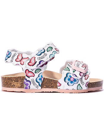 Sandalias conguitos bio flowers estampado