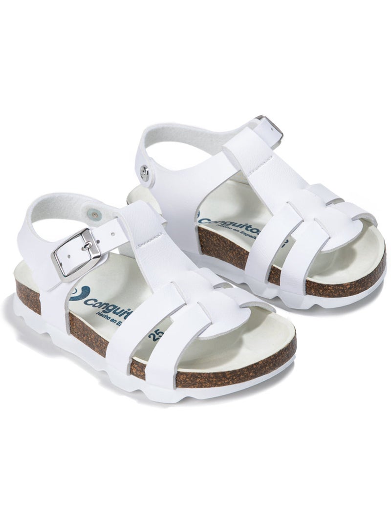 Sandalias Conguitos Bio Hebilla Blanco - Kiabi