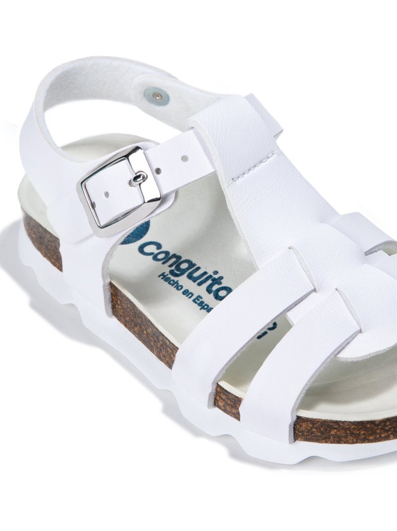Sandalias Conguitos Bio Hebilla Blanco - Kiabi