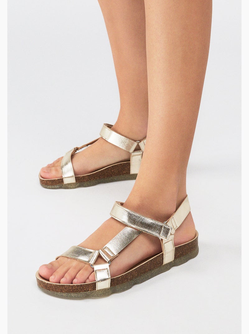 Sandalias Conguitos Bio  Metalizado B&W Oro - Kiabi