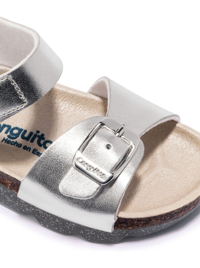 Sandalias Conguitos Bio  Metalizado Girls Plata - Kiabi