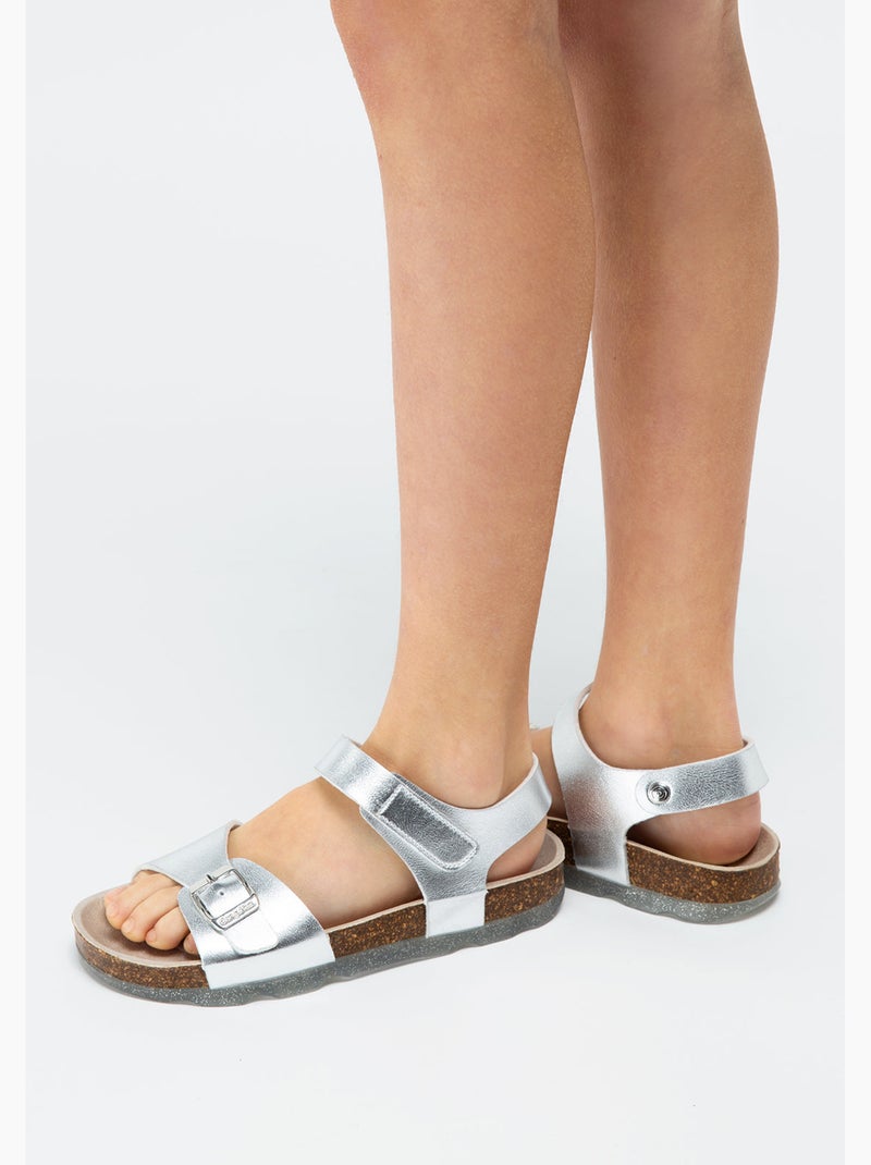 Sandalias Conguitos Bio  Metalizado Girls Plata - Kiabi