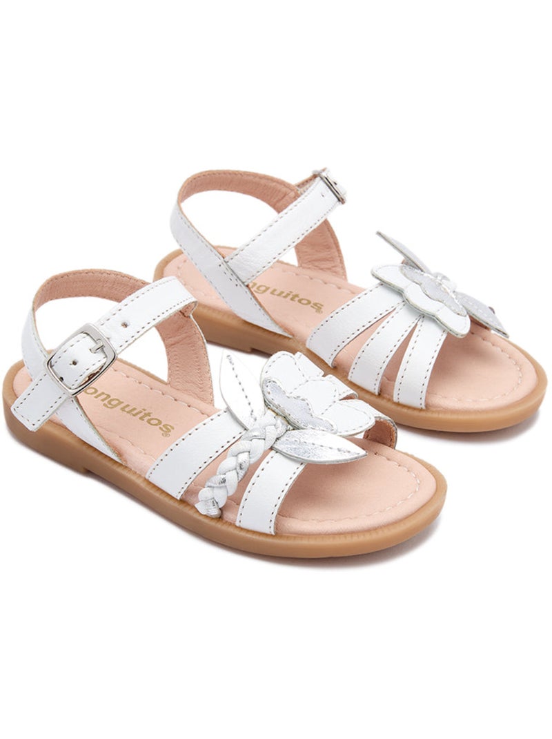 Sandalias Conguitos Detalle Brilantes Blanco - Kiabi