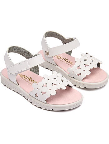 Sandalias conguitos diseño floral flor