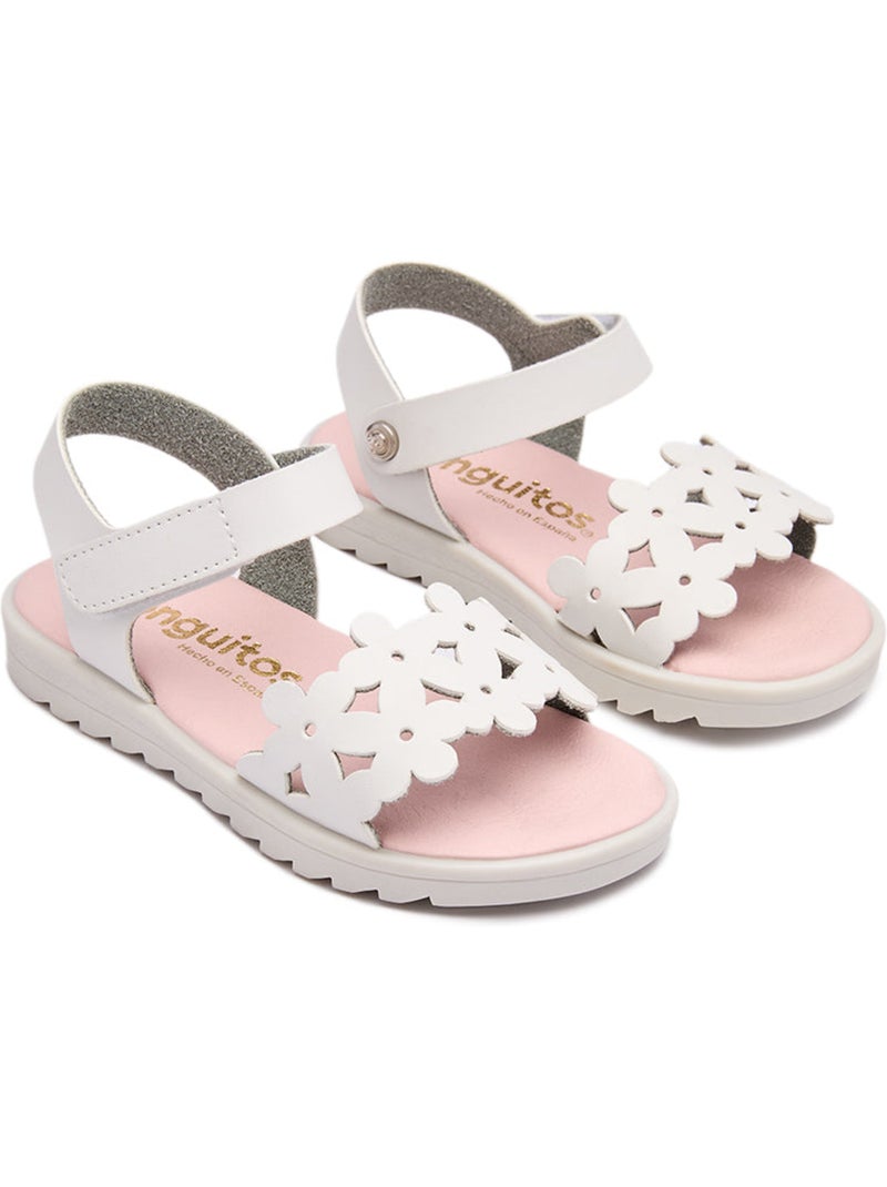 Sandalias Conguitos Diseño Floral Flor Blanco - Kiabi