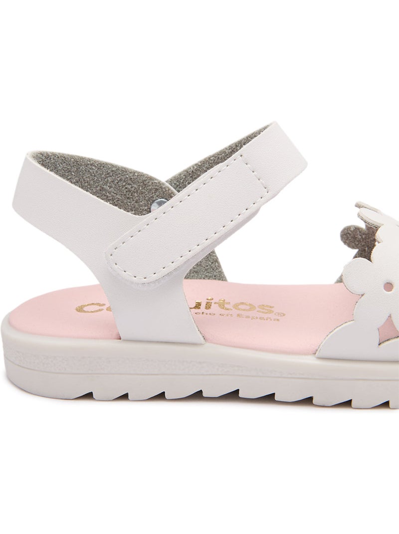 Sandalias Conguitos Diseño Floral Flor Blanco - Kiabi