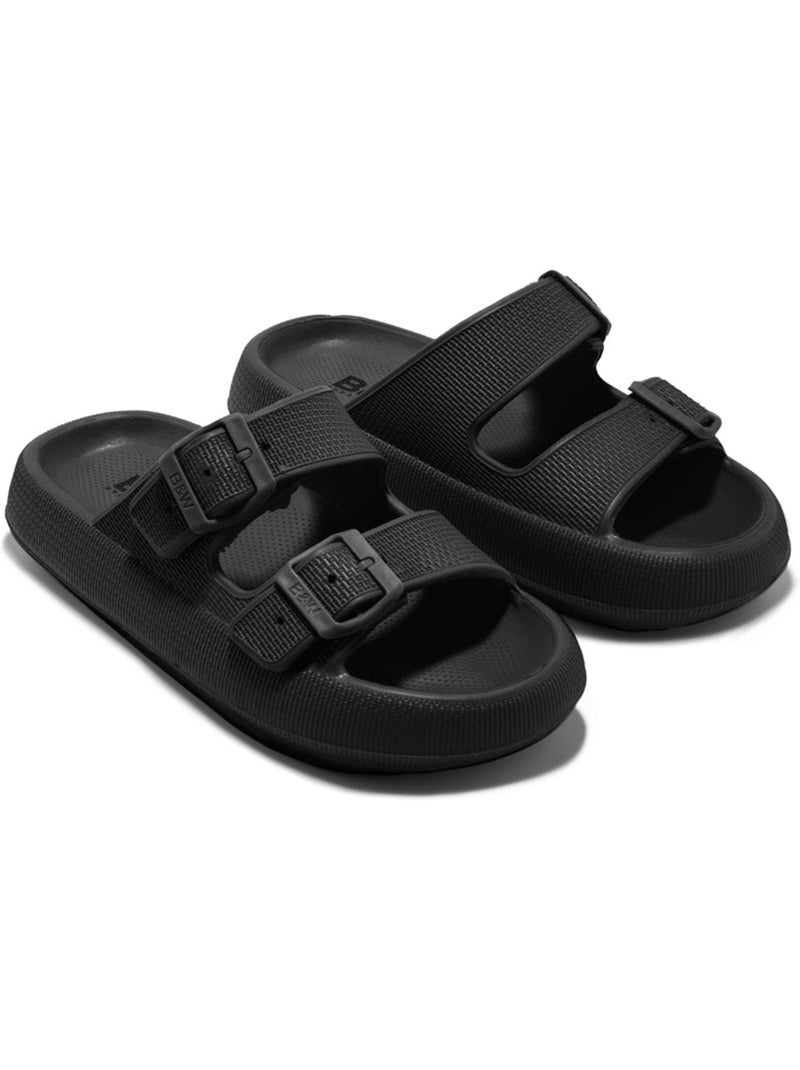 Sandalias conguitos double hebilla slides Negro Negro - Kiabi