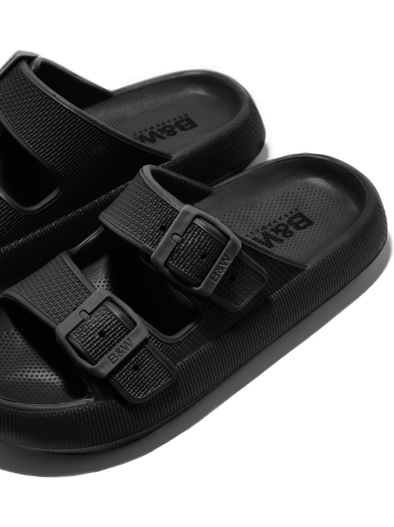 Sandalias conguitos double hebilla slides Negro Negro - Kiabi