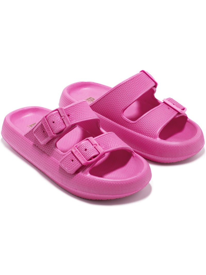 Sandalias conguitos double hebilla slides Rosa - Kiabi