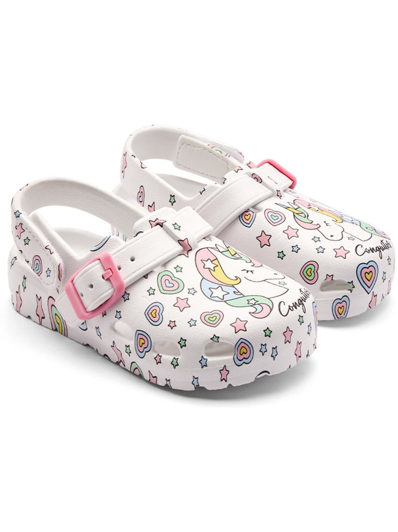 Sandalias conguitos fantasía unicornio Blanco - Kiabi