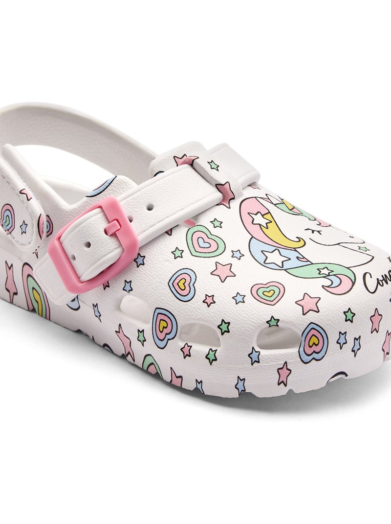 Sandalias conguitos fantasía unicornio Blanco - Kiabi