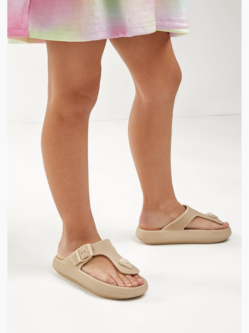 Sandalias Conguitos Hebilla Slides Beige - Kiabi