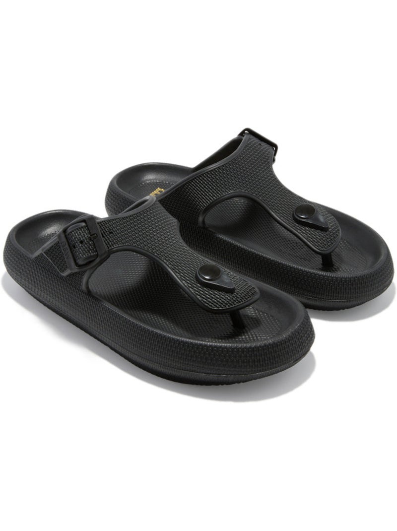 Sandalias Conguitos Hebilla Slides Negro Negro - Kiabi