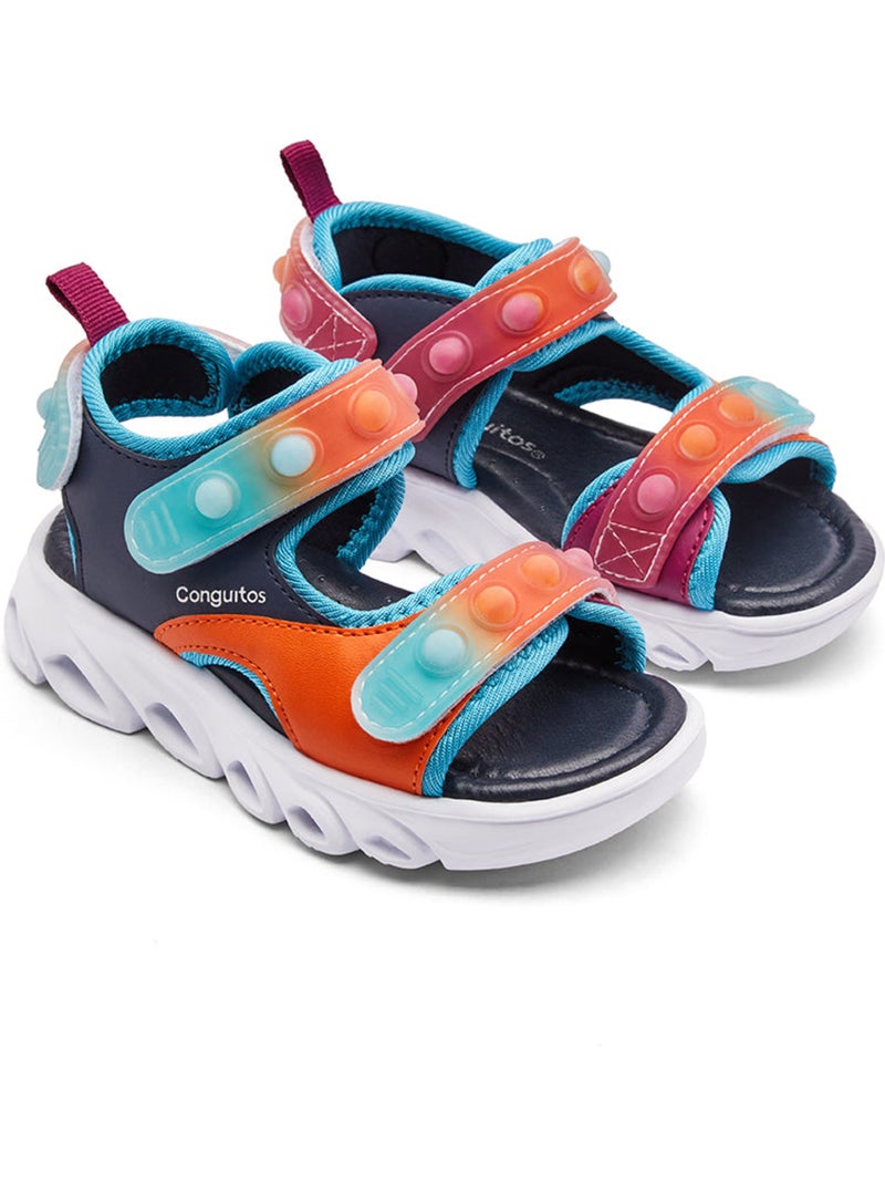 Sandalias conguitos luces Azul marino - Kiabi