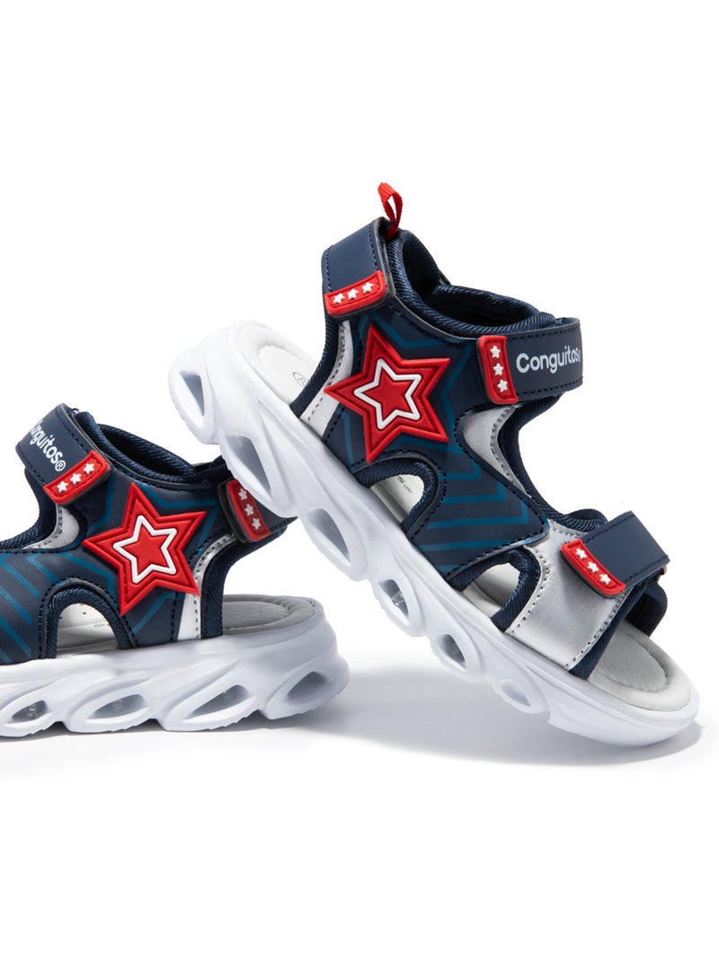 Sandalias Conguitos Luces Azul real - Kiabi