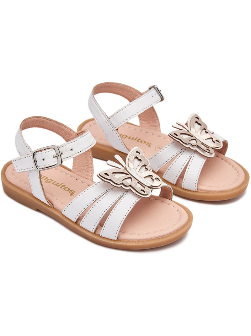 Sandalias Conguitos Mariposa Abiertas Blanco - Kiabi