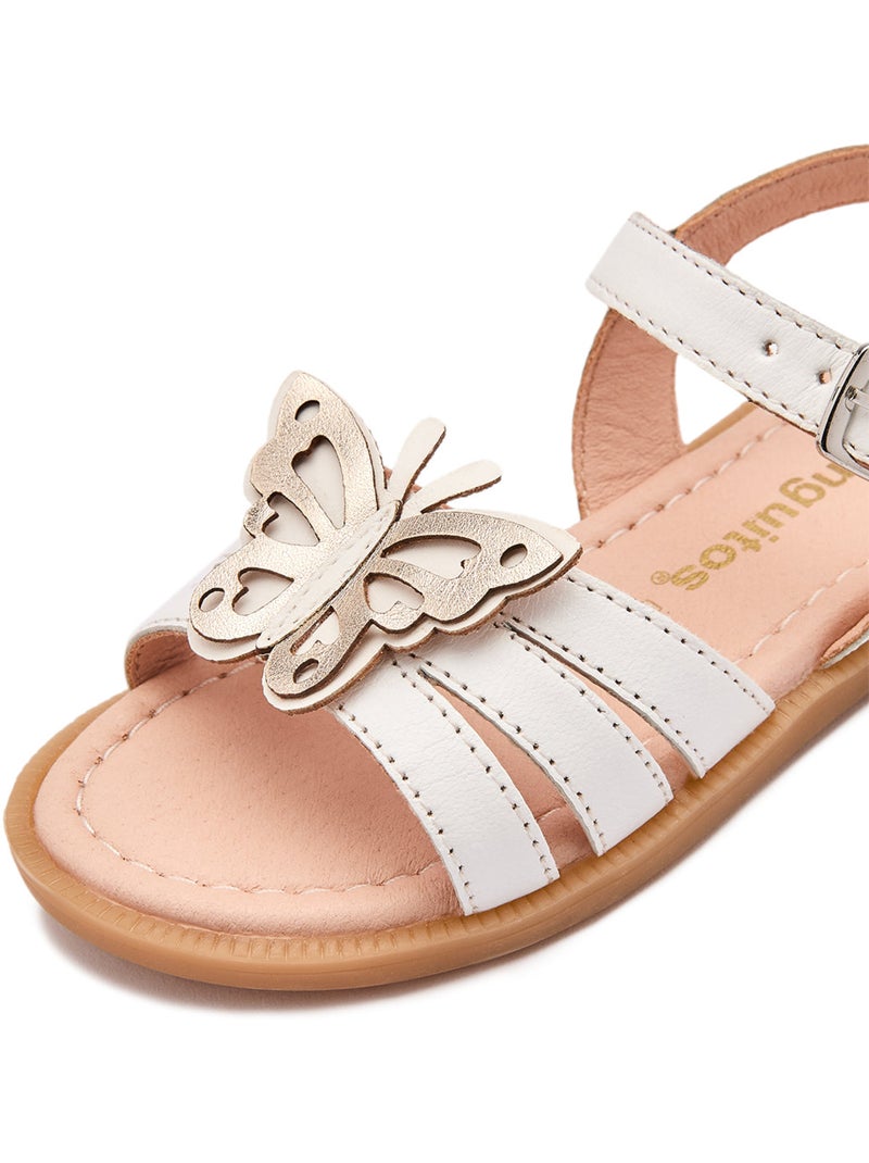 Sandalias Conguitos Mariposa Abiertas Blanco - Kiabi