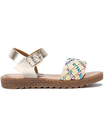Sandalias conguitos multi trenzadoed metalizado