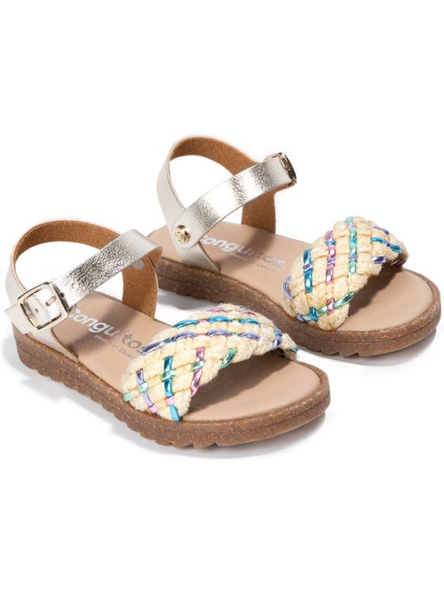 Sandalias Conguitos Multi Trenzadoed Metalizado - Kiabi Sandalias Conguitos Multi Trenzadoed Metalizado - Kiabi