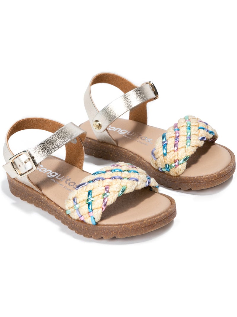 Sandalias Conguitos Multi Trenzadoed Metalizado Plata - Kiabi