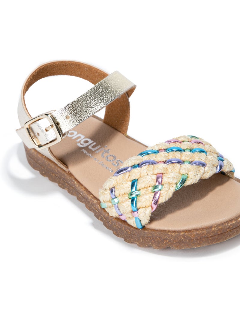 Sandalias Conguitos Multi Trenzadoed Metalizado Plata - Kiabi