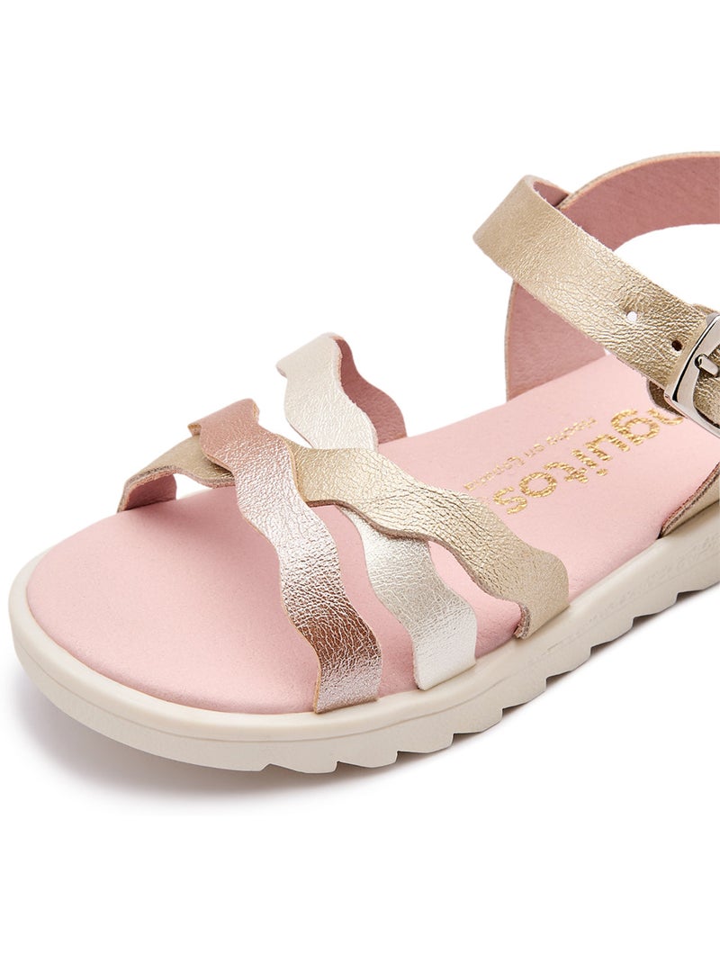Sandalias Conguitos Onduladas Oro - Kiabi