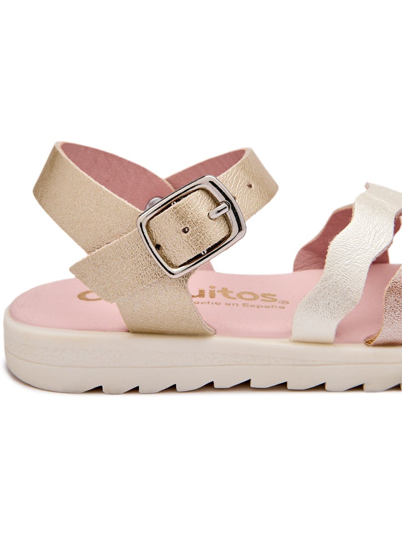 Sandalias Conguitos Onduladas Oro - Kiabi