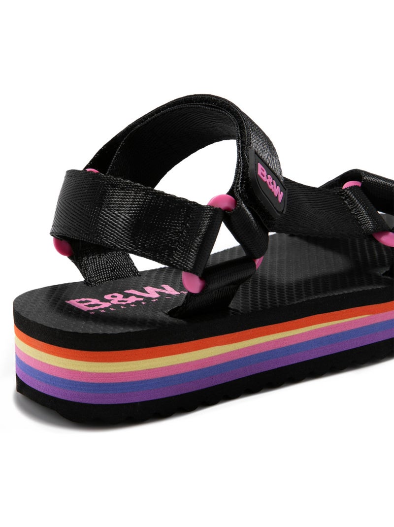 Sandalias Conguitos Platform  B&W Negro Negro - Kiabi