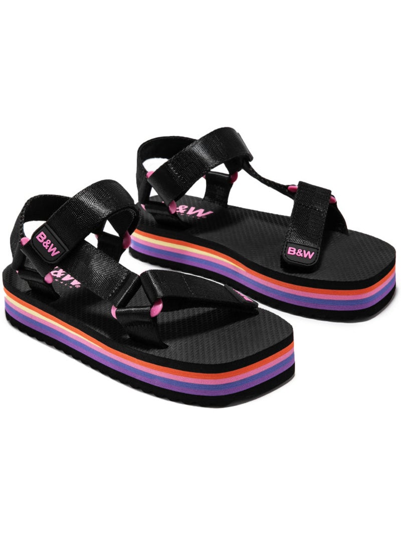 Sandalias Conguitos Platform  B&W Negro Negro - Kiabi