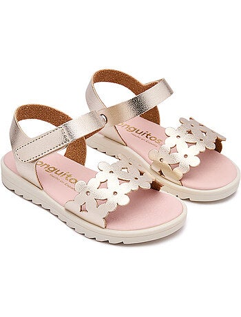 Sandalias conguitos diseño floral flor