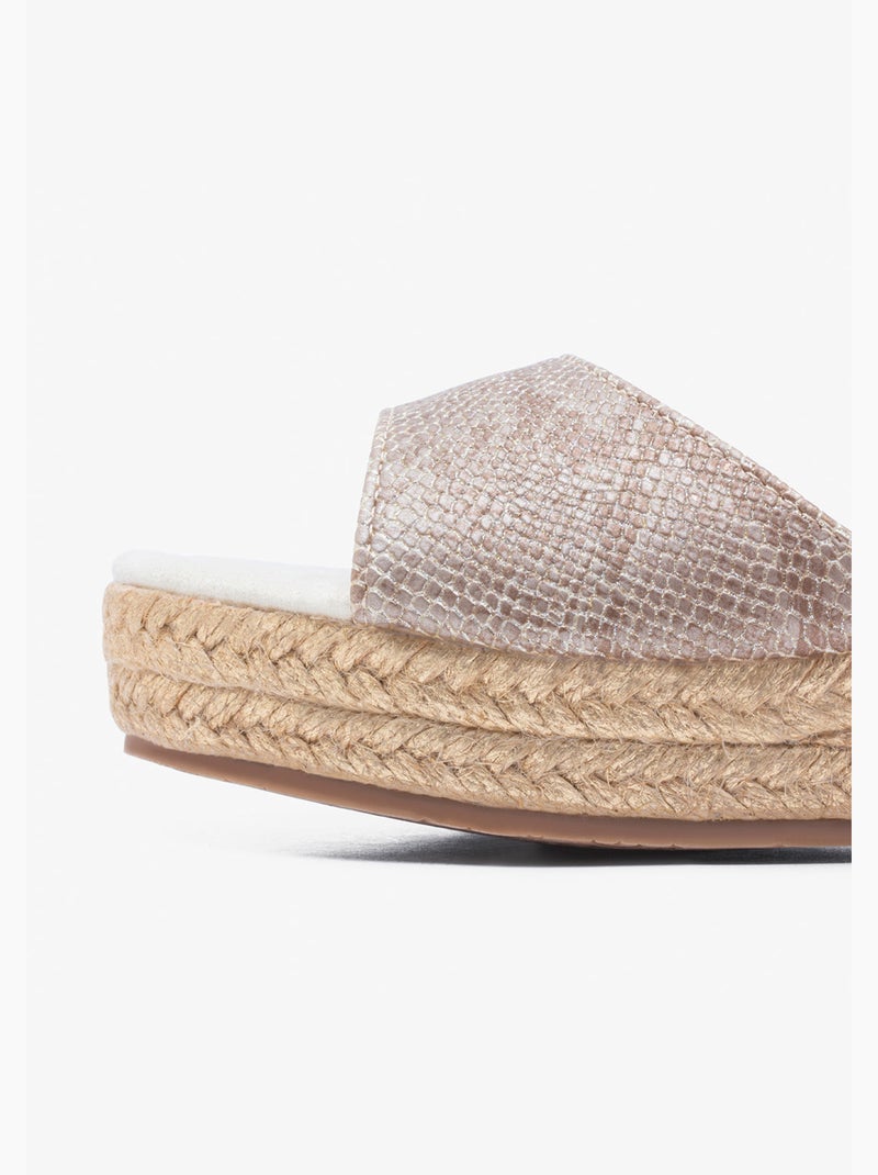 Sandalias Conguitos Snake Wedge Beige - Kiabi